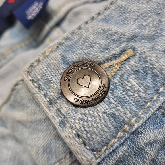 Denim 24/7 Womens Jeans 28WP Stretch High Rise Wide Leg Light Wash - Picture 5 of 16